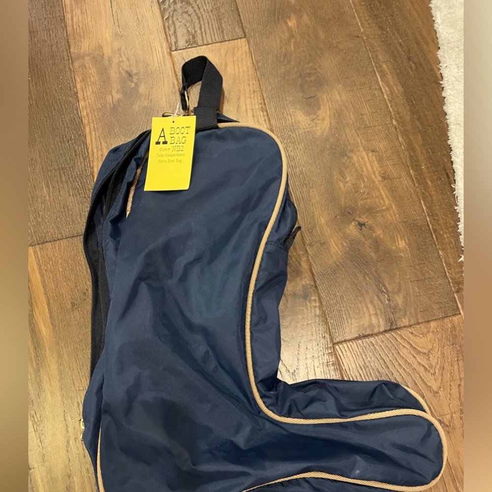 “A” Boot bag.  Two compartment. NWT.  Navy blue. Nylon style NB2